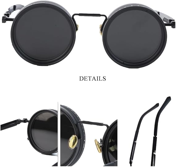 Adjustable Dimming Polarized Sunglasses Retro Round for Driving Fishing