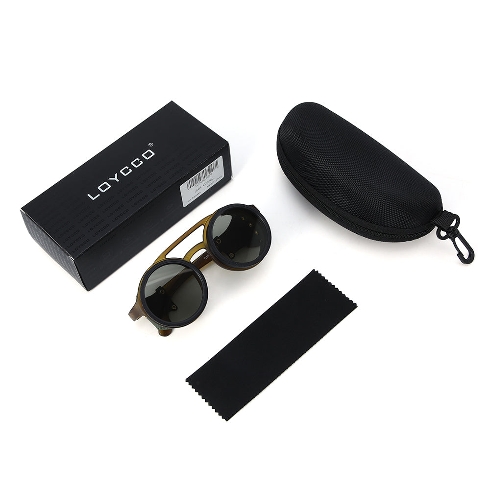 Adjustable Dimming Polarized Sunglasses Retro Round for Driving Fishing