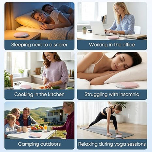 HiFi Bluetooth Pillow Speaker White Noise Sleep Aid Timer Bedside Speaker